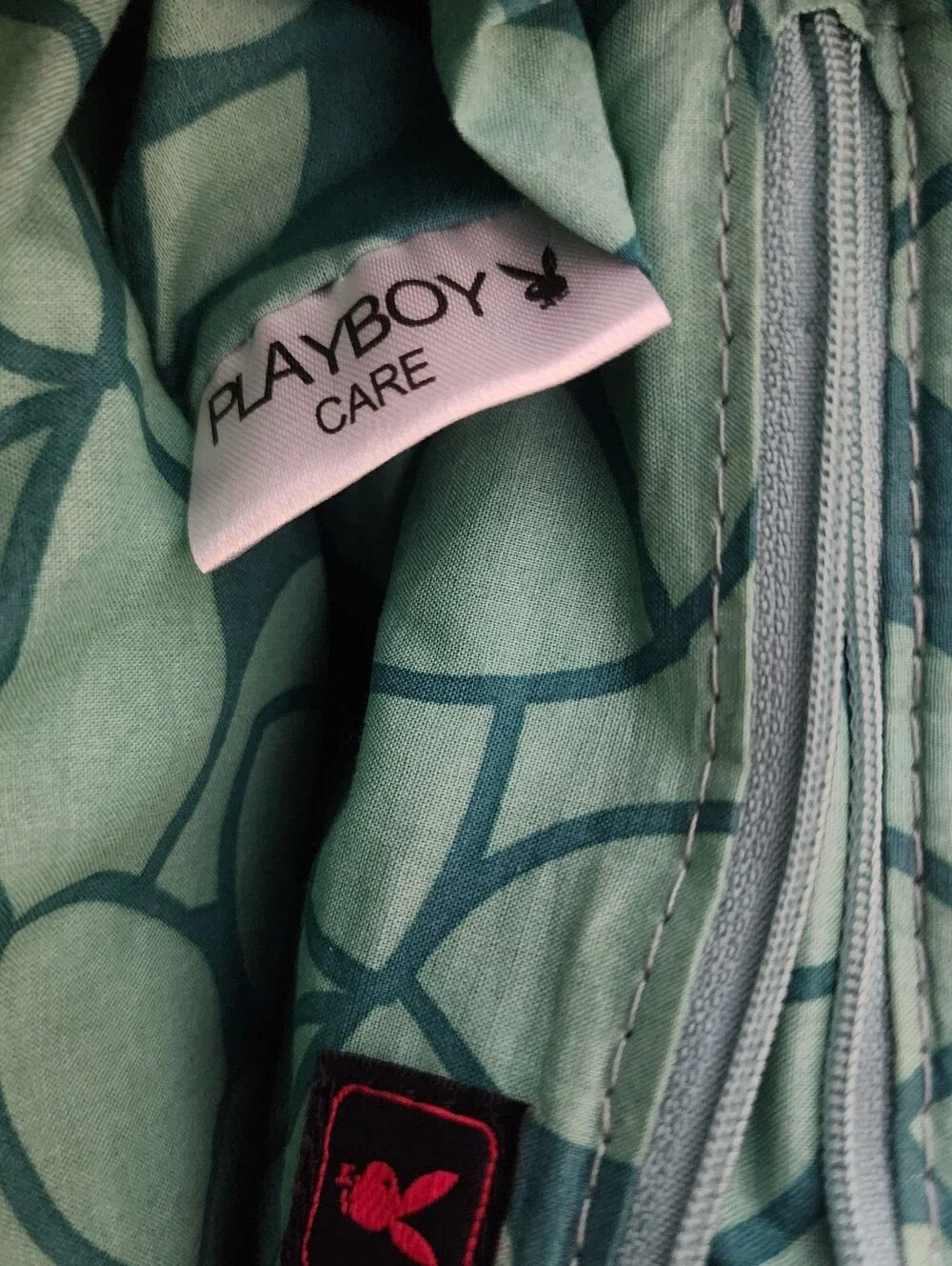 PLAYBOY Y2K Black Shoulder Grunge Bag w/ Silver Tone Grommets And Studs - Picture 10 of 11